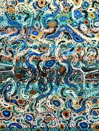 Flyby of unidentified object crylic on canvas